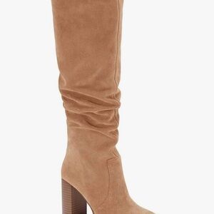 Women's Tan Suede Knee-High Boots